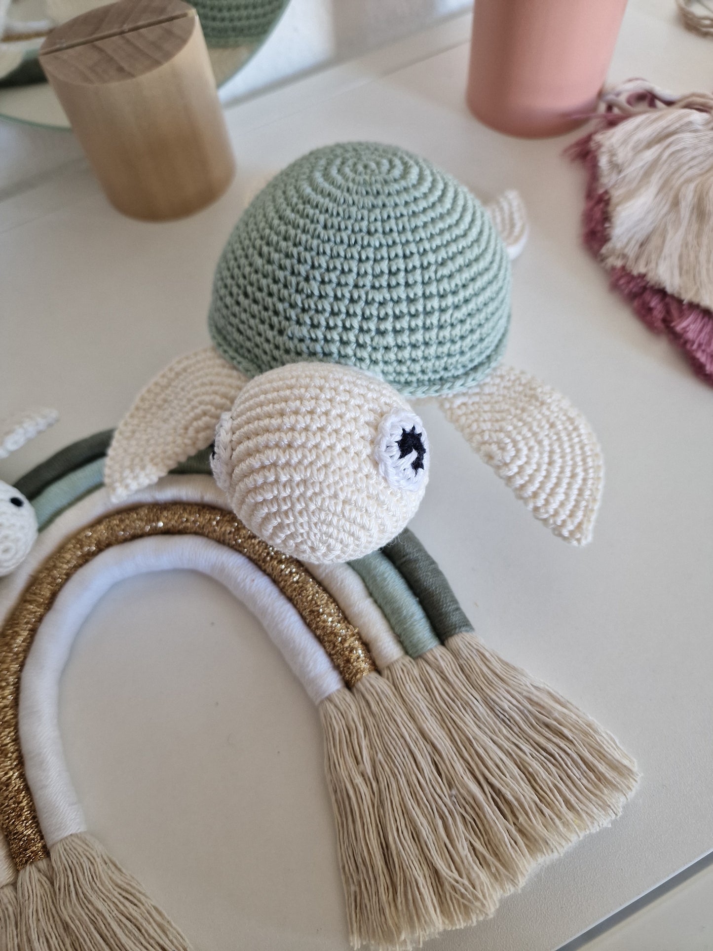 Schildkrötenspieluhr Spieluhr Handmade Taufgeschenk Baby Mobile Schildkröte