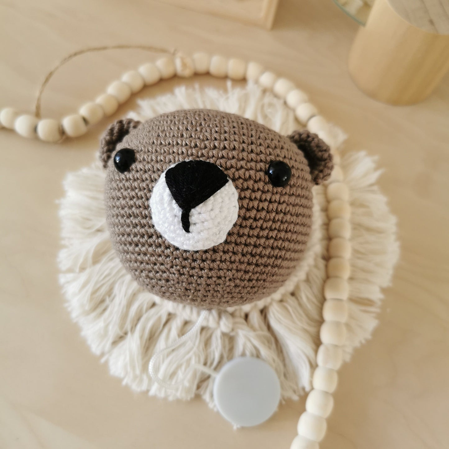 Boîte à musique amigurumi ours compagnon d'aide au sommeil