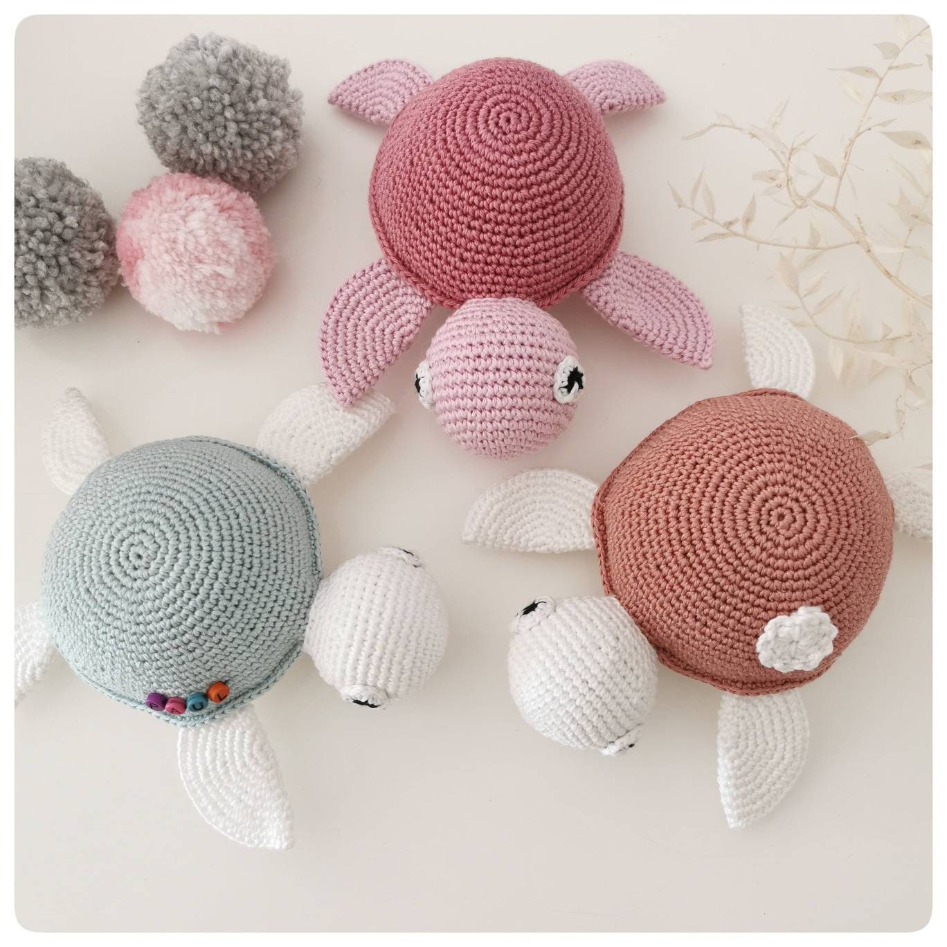 Schildkrötenspieluhr Spieluhr Handmade Taufgeschenk Baby Mobile Schildkröte
