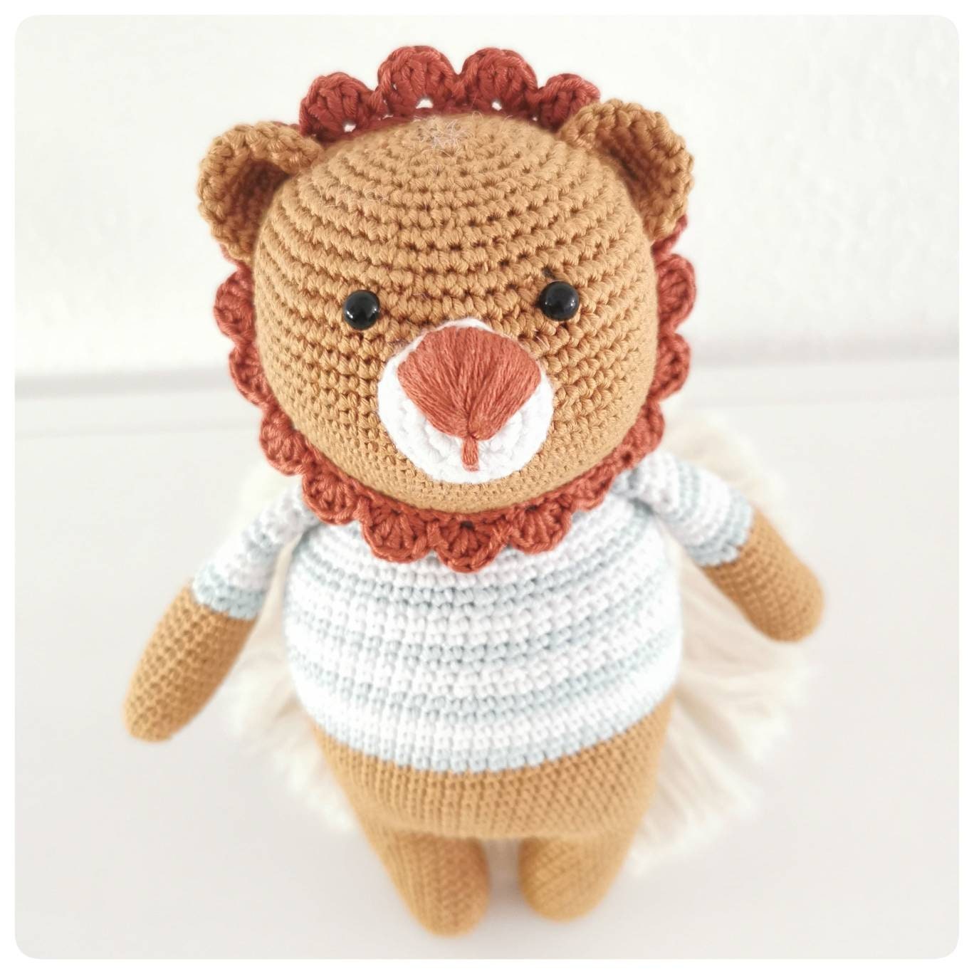 Spieluhr Löwe Wunschmelodie Amigurumi Handmade Gehäkelt