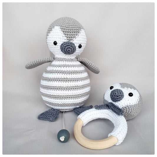 Spieluhr Pinguin Wunschmelodie Amigurumi Einschlafhilfe Handmade