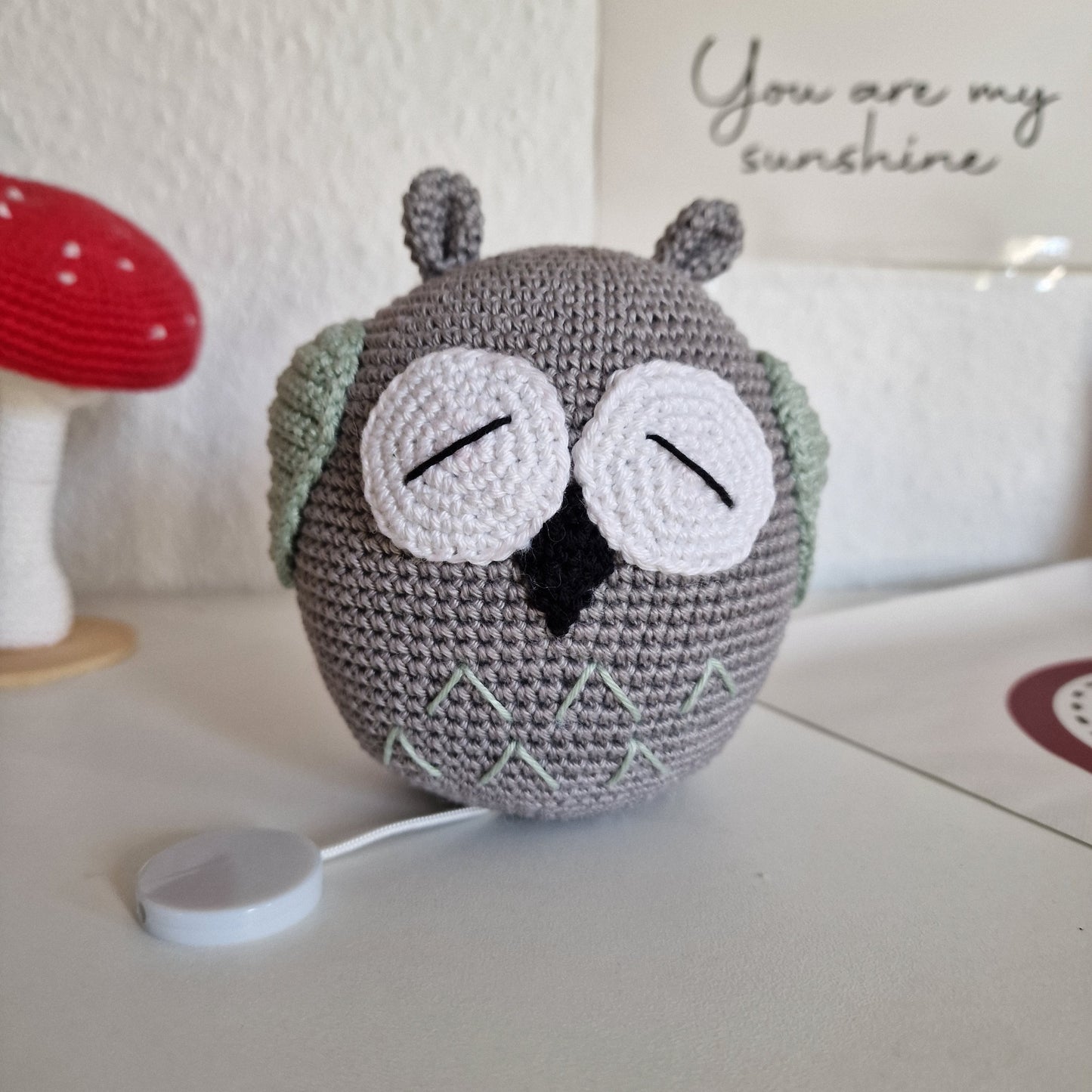 Spieluhr Eule Amigurumi Einschlafhilfe