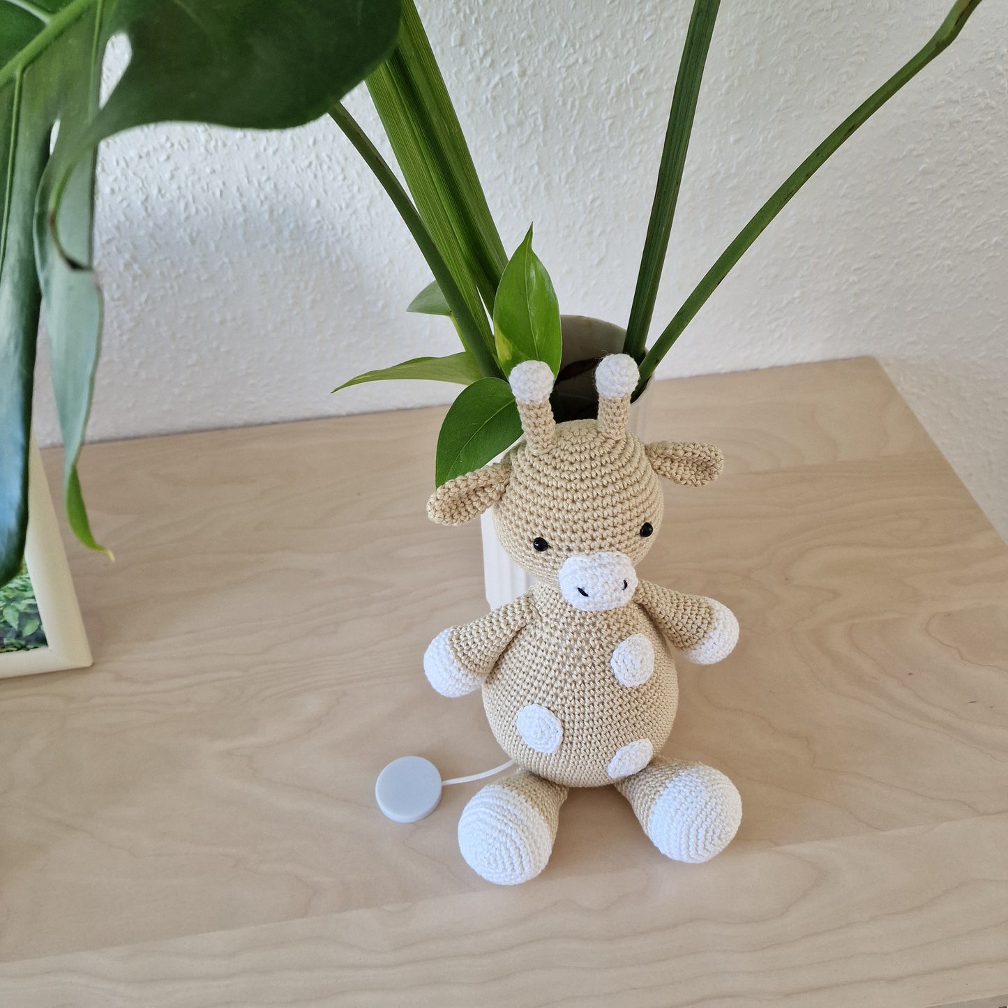 Spieluhr Giraffe gehäkelt Wunschmelodie Geschenke zur Geburt Amigurumi